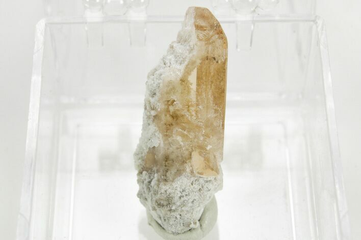 Lustrous Champagne-Pink Topaz Crystal - Utah #374529